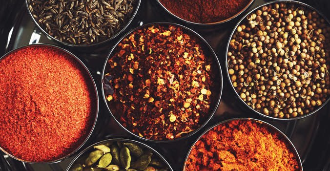 Sea Spice, Selection Of Spices In Bowls